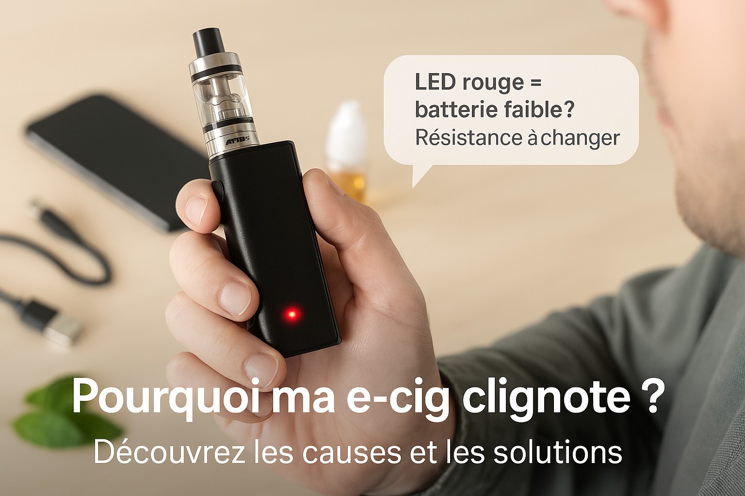 pourquoi votre cigarette électronique clignote