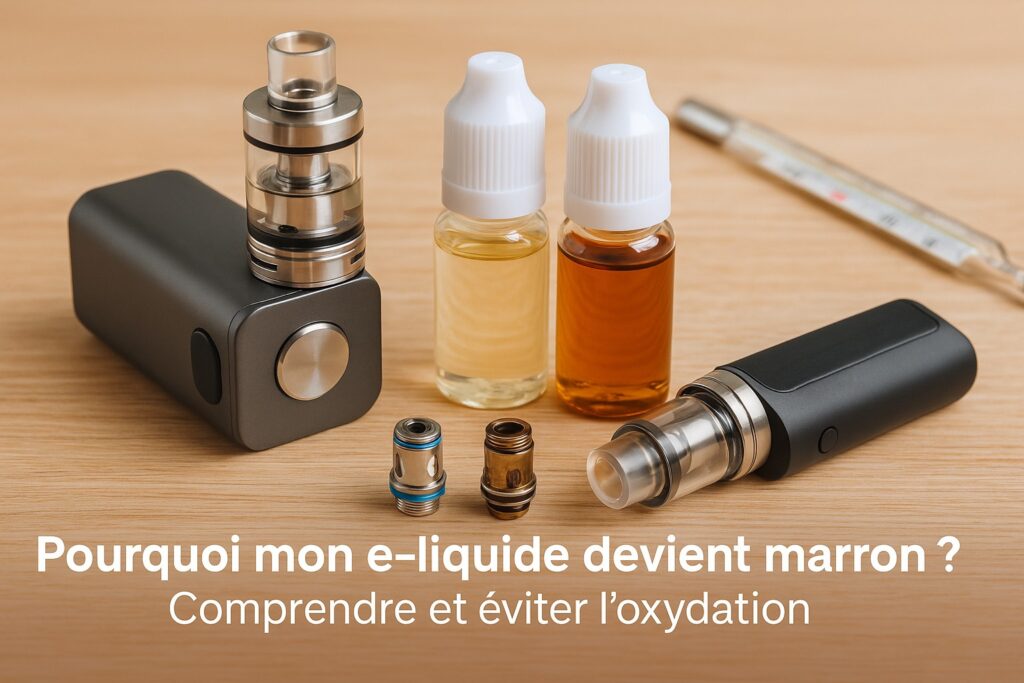 pourquoi mon e liquide devient marron