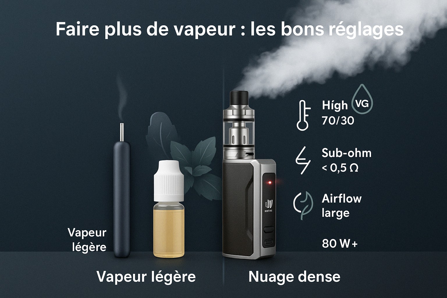 comment produire plus de vapeur avec sa cigarette électronique