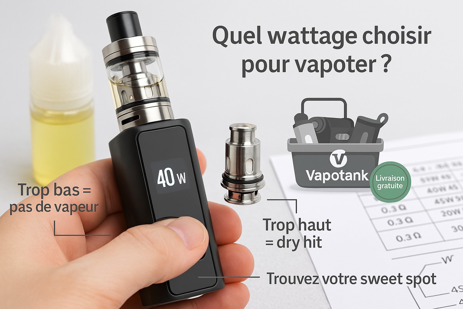 quel wattage choisir pour vapoter