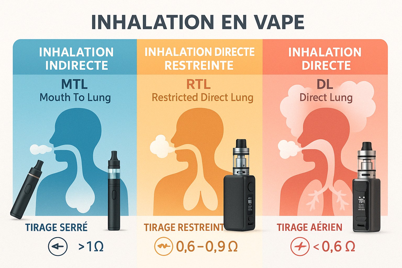 inhalation directe ou indirecte quelle différence en vape et comment choisir